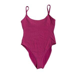 Andies Textured Pink One Piece Swimsuit-sz Large